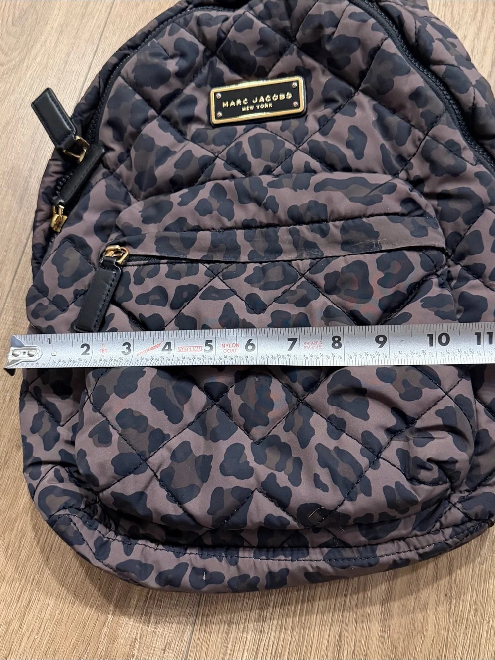Marc Jacobs Quilted Leopard-Print small Backpack in Brown and Black